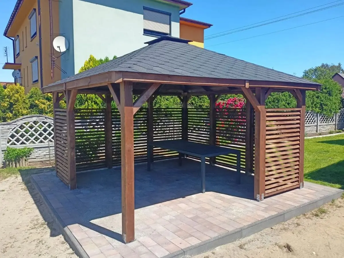 Drewniana altana nowoczesna nowoczesna julia 4x4