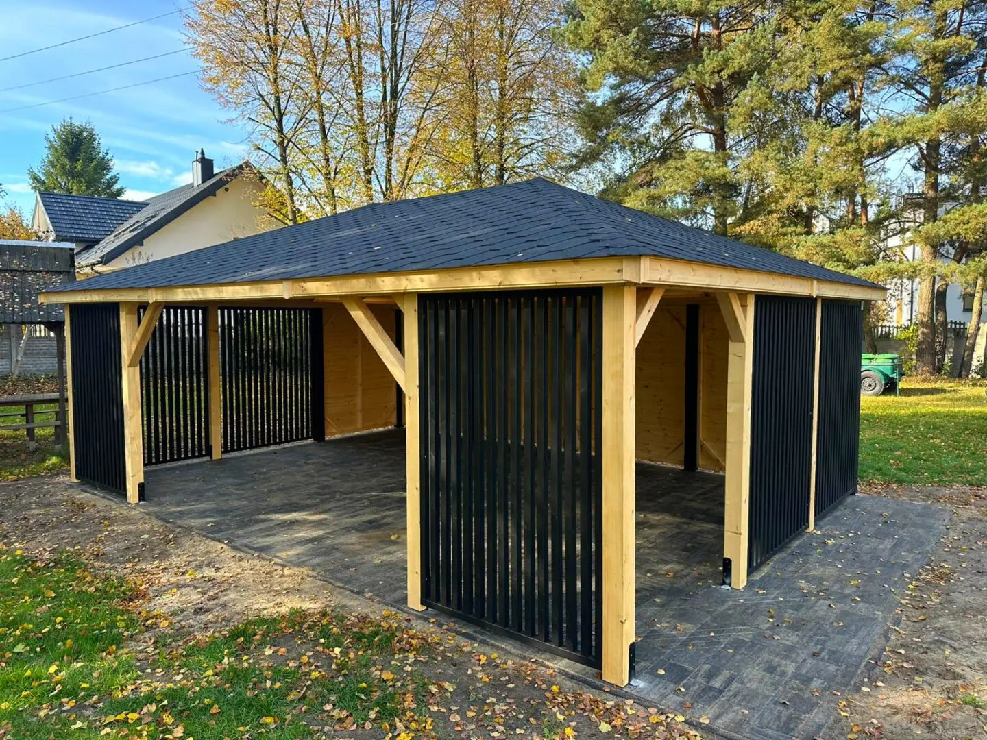 Nowoczesna Altana ogrodowa ” DIANA BLACK ” 5m x 7m