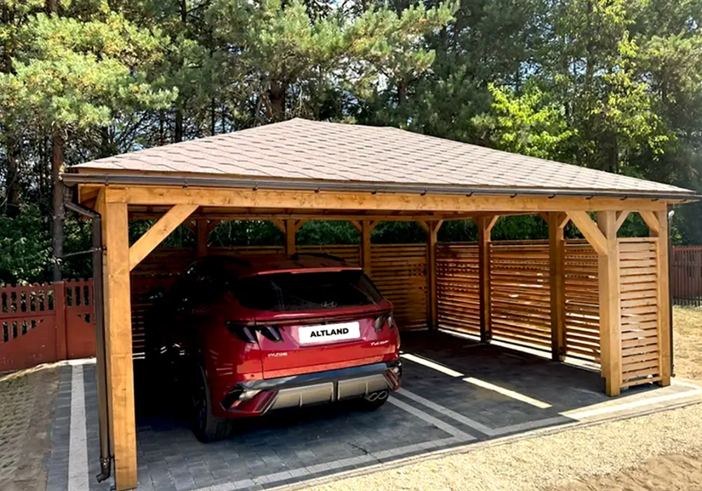 Wiata samochodowa drewniana - AltLand