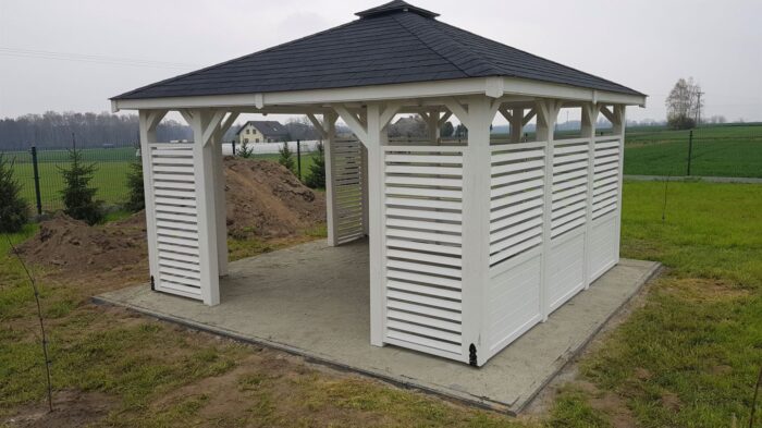 Nowoczesne altanki ogrodowe drewniane 4x4m IGA
