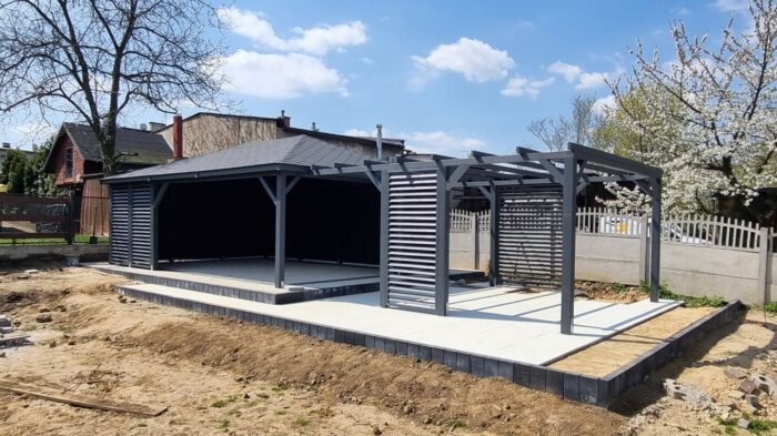 Altana ogrodowa ALICJA z pergolą 5x7m do ogrodu