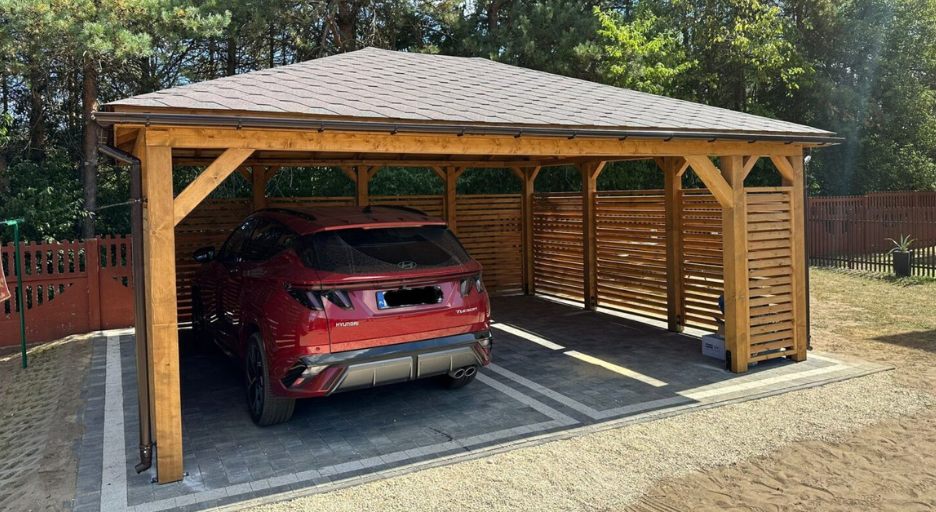 Wiata garażowa z drewna - altland